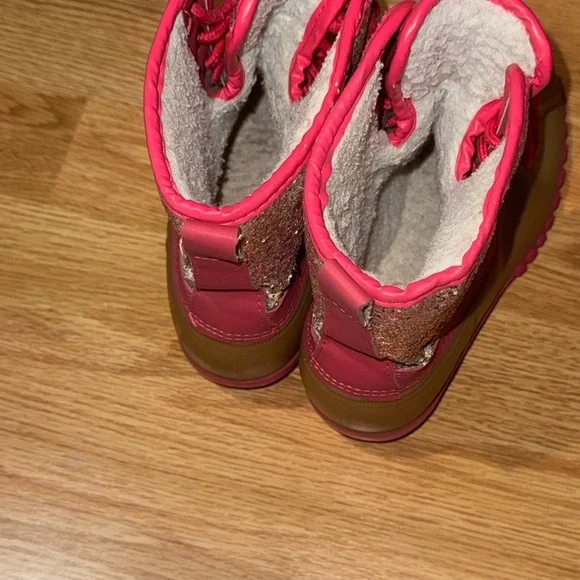 FabKids Brown and Pink Glitter Boots - Picture 6 of 12